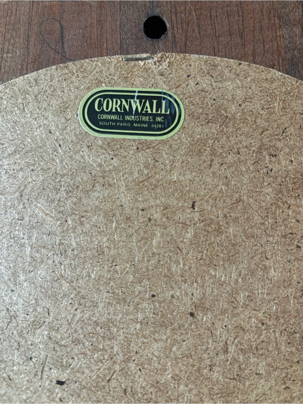 Vintage Cornwall Industries Wood Oval Wall Mirror 23x16 in